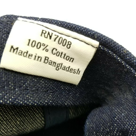 Xhilaration Plain Dark Denim Casual Sports Hat Cap Strapback Blue - Picture 6 of 6